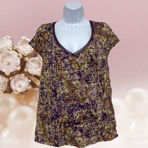 Simply Vera-Women's Petite Large Pullover Top Short Sleeve V-Neck Light Weight